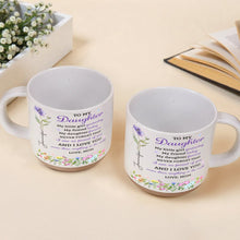 Load image into Gallery viewer, Personalized Pottery Mug Custom Name Floral Gift for Daughter
