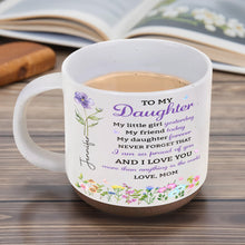Load image into Gallery viewer, Personalized Pottery Mug Custom Name Floral Gift for Daughter