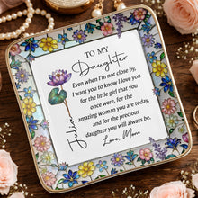 Load image into Gallery viewer, Personalized Ceramic Jewelry Dish Birth Month Flowers Gift for Daughter