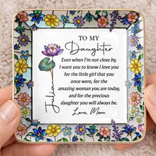 Load image into Gallery viewer, Personalized Ceramic Jewelry Dish Birth Month Flowers Gift for Daughter