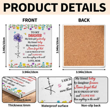 Load image into Gallery viewer, Personalized Ceramic Coaster for Daughter Custom Gift Idea