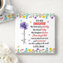Load image into Gallery viewer, Personalized Ceramic Coaster for Daughter Custom Gift Idea