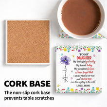 Load image into Gallery viewer, Personalized Ceramic Coaster for Daughter Custom Gift Idea