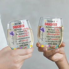 Load image into Gallery viewer, Personalized Stemless Wine Glass Custom Daughter Gift Idea