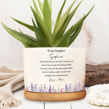 Load image into Gallery viewer, Personalized Ceramic Plant Pot Custom Message for Daughter