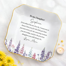 Load image into Gallery viewer, Personalized Lace Jewelry Dish Custom Name Gift for Daughter