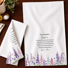 Load image into Gallery viewer, Personalized Kitchen Towel Birth Month Flowers Gift for Daughter