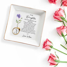 Load image into Gallery viewer, Personalized Birth Month Flower Jewelry Dish Custom Gift for Daughter