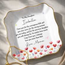 Load image into Gallery viewer, Personalized Lace Jewelry Dish Custom Name Gift for Daughter