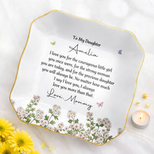 Load image into Gallery viewer, Personalized Lace Jewelry Dish Custom Name Gift for Daughter