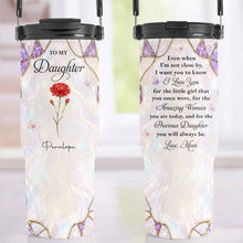 Load image into Gallery viewer, Personalized 30oz Tumbler for Daughter Custom Birth Month Flower Gift