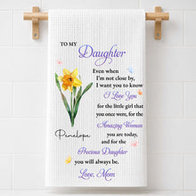 Load image into Gallery viewer, Personalized Kitchen Towel Custom Message Gift for Daughter