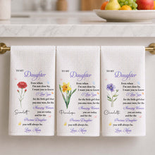 Load image into Gallery viewer, Personalized Kitchen Towel Custom Message Gift for Daughter