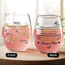 Load image into Gallery viewer, Personalized Stemless Wine Glass Custom Name Gift for Daughter