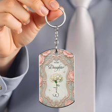 Load image into Gallery viewer, Personalized Stainless Steel Keychain for Daughter Gift