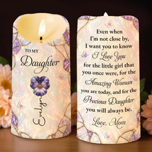 Load image into Gallery viewer, Personalized LED Candle Custom Birth Month Flowers Gift for Daughter