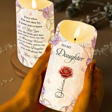 Load image into Gallery viewer, Personalized LED Candle Custom Birth Month Flowers Gift for Daughter
