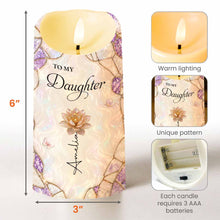 Load image into Gallery viewer, Personalized LED Candle Custom Birth Month Flowers Gift for Daughter