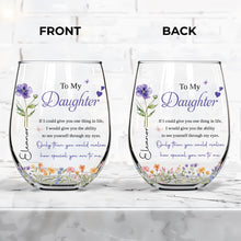 Load image into Gallery viewer, Personalized Stemless Wine Glass Custom Name Gift for Daughter