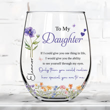 Load image into Gallery viewer, Personalized Stemless Wine Glass Custom Name Gift for Daughter
