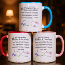 Load image into Gallery viewer, Personalized Floral Infinity Accent Mug Custom Gift for Mom