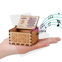 Load image into Gallery viewer, Personalized Wooden Music Box Custom Daughter Gift with Tune