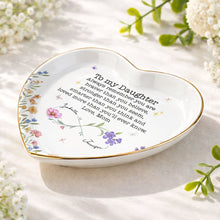 Load image into Gallery viewer, Personalized Heart Jewelry Dish Custom Name Gift for Daughter