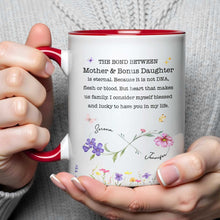 Load image into Gallery viewer, Personalized Accent Mug Custom Birth Flowers Bonus Daughter Gift