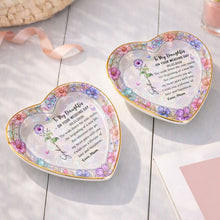 Load image into Gallery viewer, Personalized Heart Jewelry Dish Custom Name Gift for Daughter