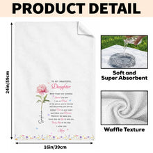 Load image into Gallery viewer, Personalized Kitchen Towel Gift for Daughter with Flowers & Butterflies