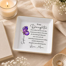 Load image into Gallery viewer, Personalized Ceramic Jewelry Dish Custom Message Gift for Daughter