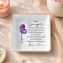 Load image into Gallery viewer, Personalized Ceramic Jewelry Dish Custom Message Gift for Daughter