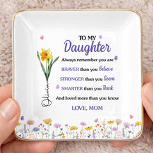Load image into Gallery viewer, Personalized Ceramic Jewelry Dish Custom Name Gift for Daughter
