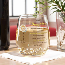 Load image into Gallery viewer, Personalized Stemless Wine Glass Custom Name For Daughter Gift