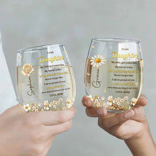 Load image into Gallery viewer, Personalized Stemless Wine Glass Custom Name For Daughter Gift