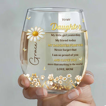 Load image into Gallery viewer, Personalized Stemless Wine Glass Custom Name For Daughter Gift