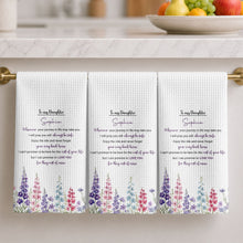 Load image into Gallery viewer, Personalized Kitchen Towel Gift for Daughter - Birth Flower Design