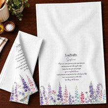 Load image into Gallery viewer, Personalized Kitchen Towel Gift for Daughter - Birth Flower Design