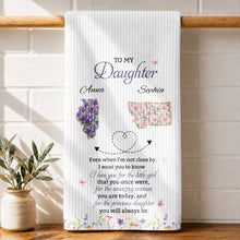 Load image into Gallery viewer, Personalized Kitchen Towel Custom State Map Gift for Daughter