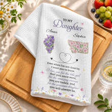 Load image into Gallery viewer, Personalized Kitchen Towel Custom State Map Gift for Daughter