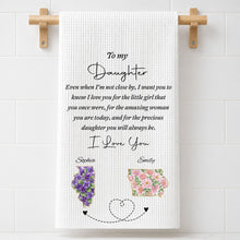 Load image into Gallery viewer, Personalized Kitchen Towel Custom State Art for Daughter Gift