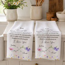 Load image into Gallery viewer, Personalized Kitchen Towel for Daughter with Birth Month Flower Gift