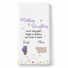 Load image into Gallery viewer, Personalized Kitchen Towel Custom State Flowers Gift for Mom