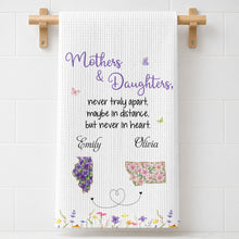 Load image into Gallery viewer, Personalized Kitchen Towel Custom State Flowers Gift for Mom
