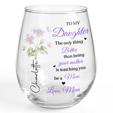 Load image into Gallery viewer, Personalized Stemless Wine Glass Custom Name Gift for Daughter