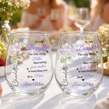 Load image into Gallery viewer, Personalized Stemless Wine Glass Custom Name Gift for Daughter