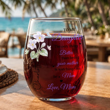 Load image into Gallery viewer, Personalized Stemless Wine Glass Custom Name Gift for Daughter
