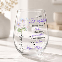 Load image into Gallery viewer, Personalized Stemless Wine Glass Custom Name Gift for Daughter