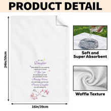 Load image into Gallery viewer, Personalized Kitchen Towel for Daughter Infinity Flowers Gift