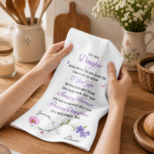 Load image into Gallery viewer, Personalized Kitchen Towel Gift for Daughter with Butterflies